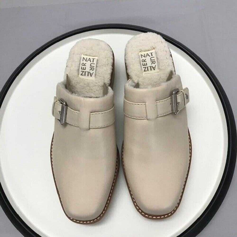 Naturalizer Womens Wayde Buckle Flatform Slip-On Shoes Size 8.5 Color: Porcelain